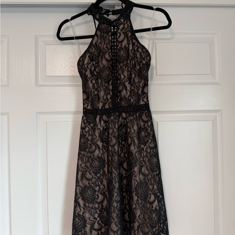 Black Halter Sheath Dress